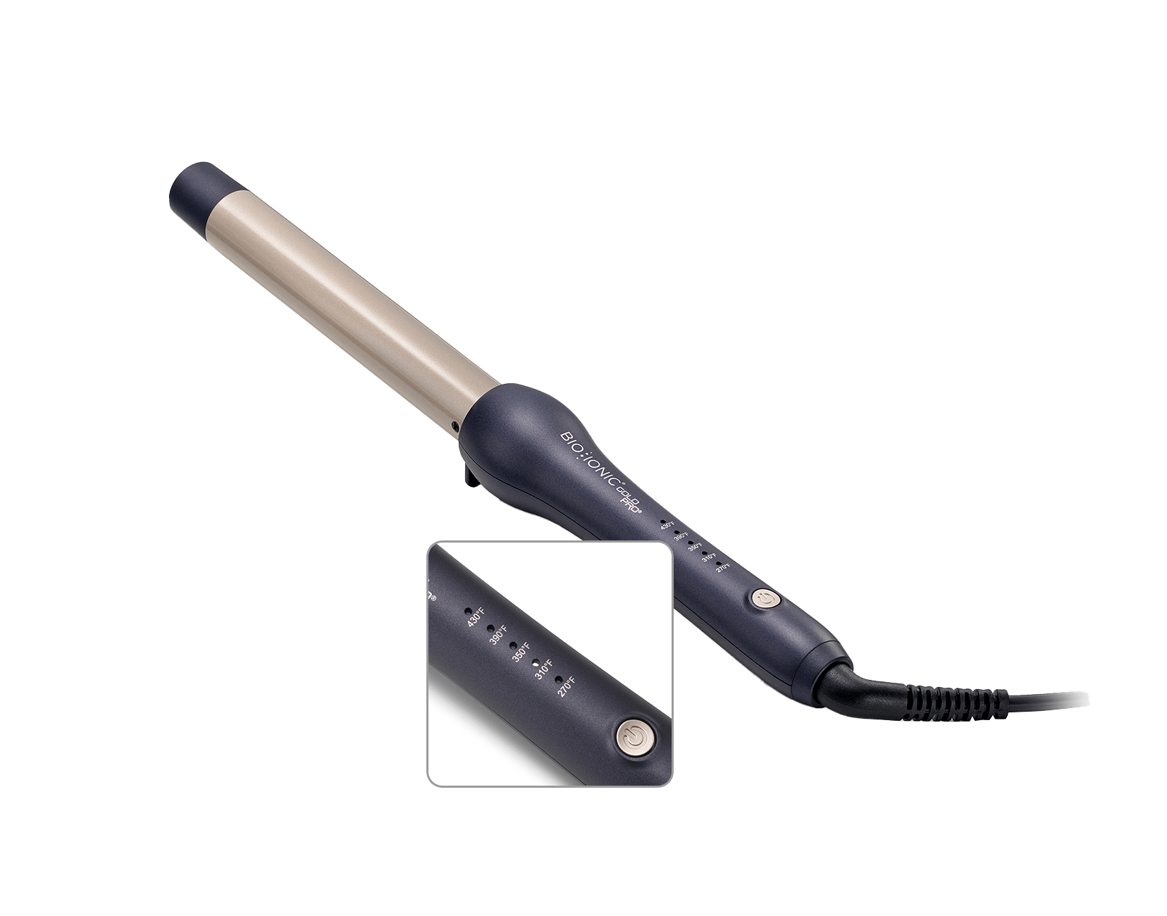 GoldPro Curling Wand - Adjustable Heat Settings